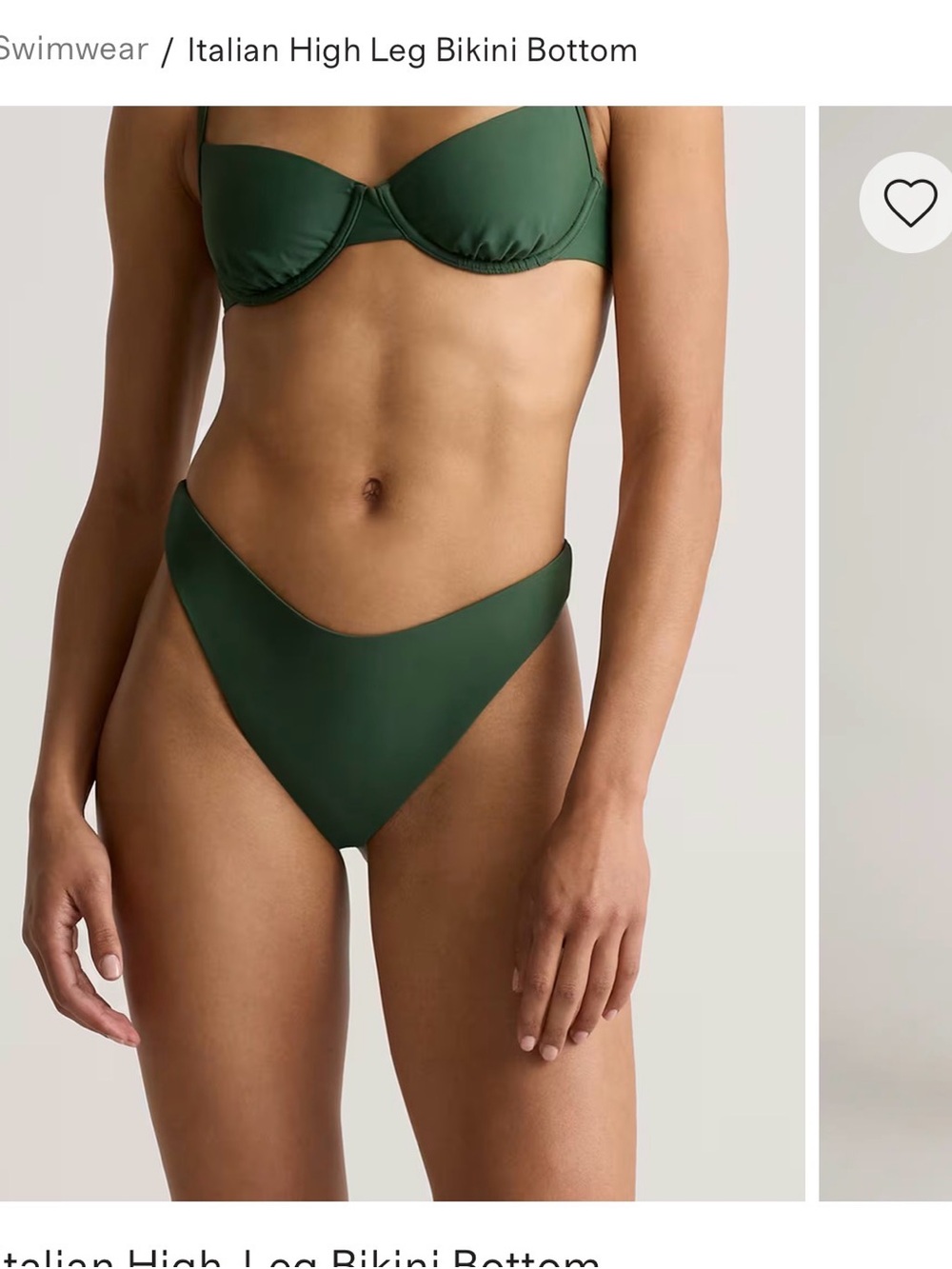 Quince High-Leg Bikini Bottom